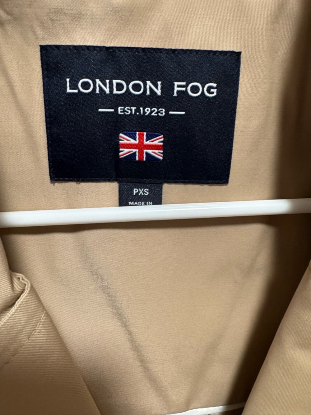 London Fog Beige Trench Coat with Belt - Picture 2 of 9